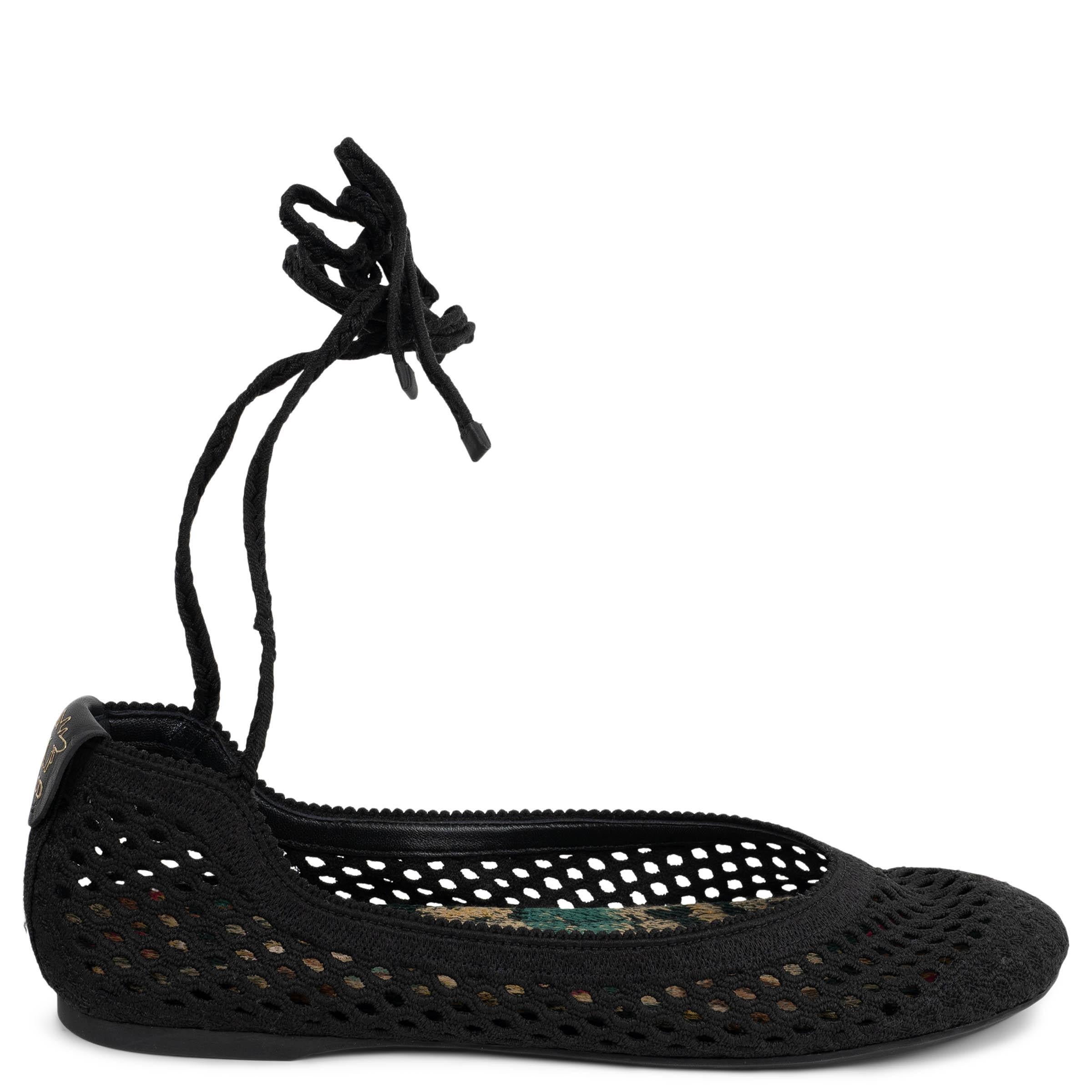 CHRISTIAN DIOR schwarz mesh 2021 POEME Ballet Flats Schuhe 37.5