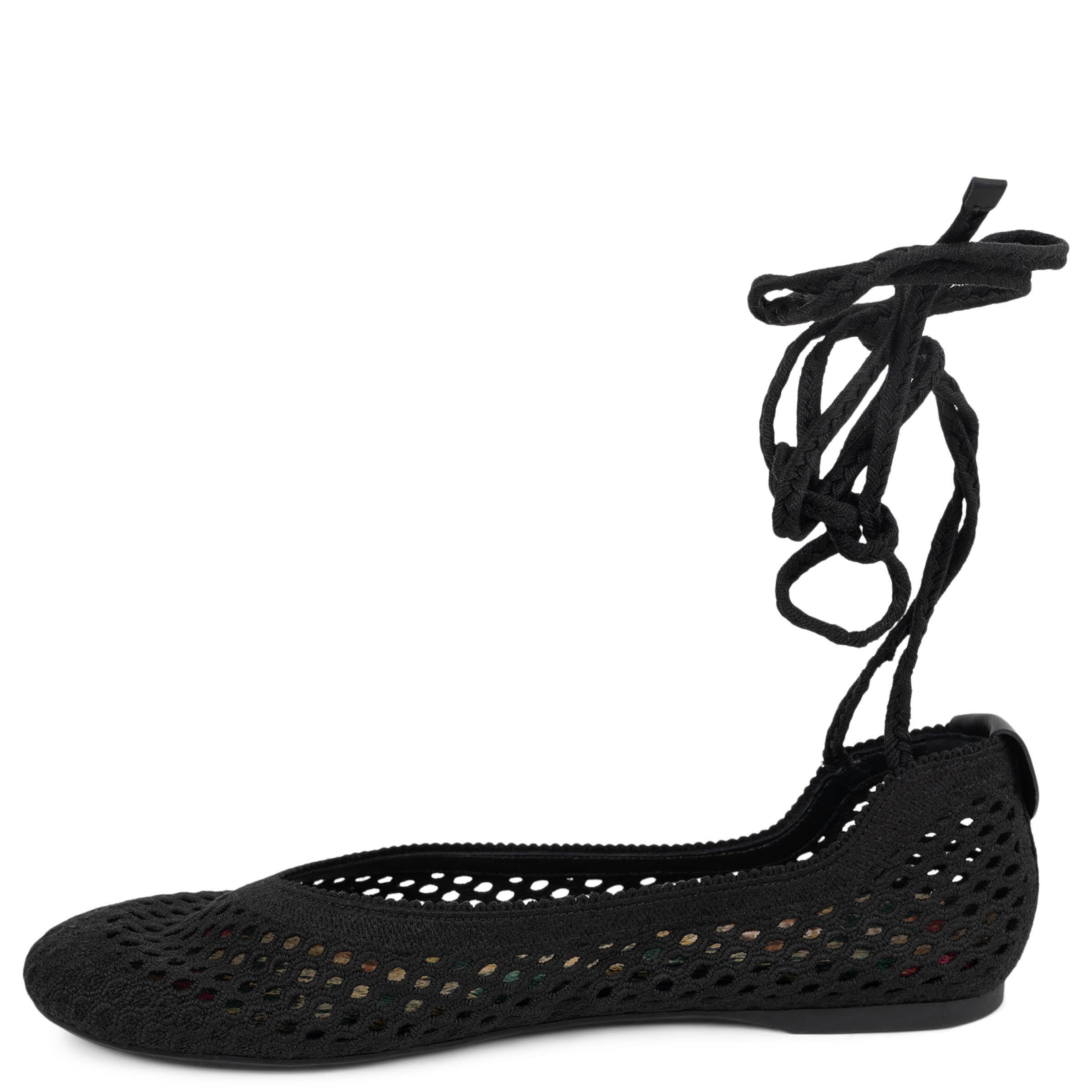 CHRISTIAN DIOR schwarz mesh 2021 POEME Ballet Flats Schuhe 37.5 (Schwarz) im Angebot