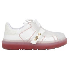 CHRISTIAN DIOR white red leather 2022 DIOR-ID Sneakers Shoes 41