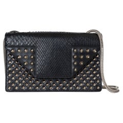SAINT LAURENT, schwarz, 2013, BETTY STUDDED PYTHON MINI Umhängetasche
