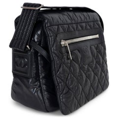CHANEL black nylon COCO COCOON SMALL Messenger Bag