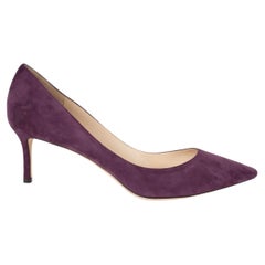 JIMMY CHOO Grape purple suede ROMY 60 Pumps Shoes 43 fit 42