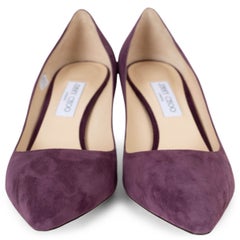 JIMMY CHOO Grape purple suede ROMY 60 Pumps Shoes 43 fit 42