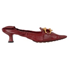 BOTTEGA VENETA Rabosello red patent leather MADAME Pumps Shoes 37.5