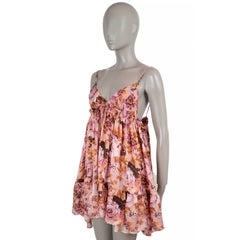 CHLOE Antique pink silk 2025 FLORAL MINI Dress 38 S