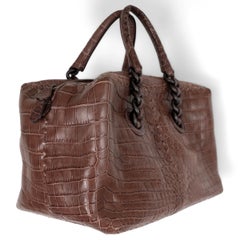 Borsa BOTTEGA VENETA marrone 2009 MATTE CROCODILE BOWLING
