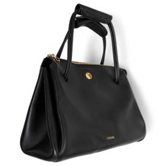 LOEWE black leather MADRID LARGE Bag