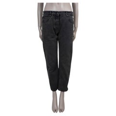 THE ROW faded black cotton RIACO SLIM CROPPED JEANS Pants 26 XS