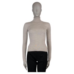 GABRIELA HEARST, pull à col roulé « MAY » en laine, cachemire et soie, couleur « oatmeal », taille XS