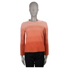 Maglione LORO PIANA con collo rotondo GRADIENT in cashmere e seta color arancio bruciato, taglia 40 S