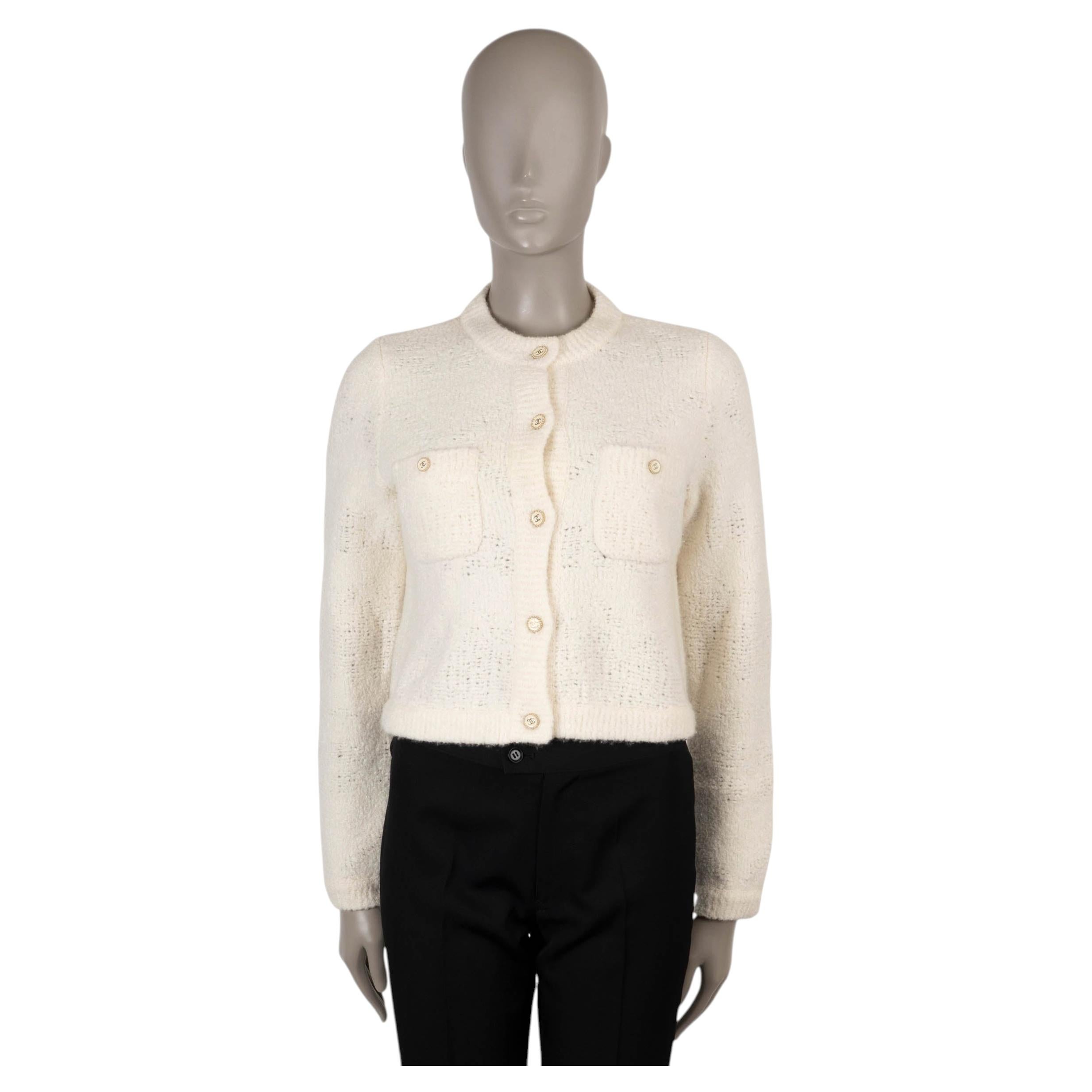 Maglione CHANEL in cashmere color crema, maglia TEDDY 19K, taglia 38 S in vendita