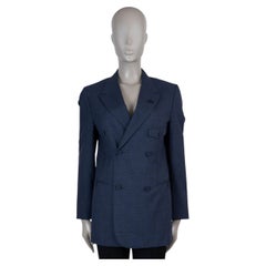 DIOR HOMME, blazer en laine bleu marine « PRINCE OF WALES » 2021, taille 46 S