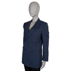 DIOR HOMME, blazer en laine bleu marine « PRINCE OF WALES » 2021, taille 46 S