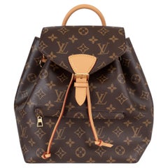 LOUIS VUITTON brown Monogram canvas MONTSOURIS MM Backpack Bag