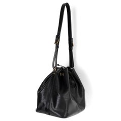LOUIS VUITTON black Epi leather PETIT NOE Bucket Bag