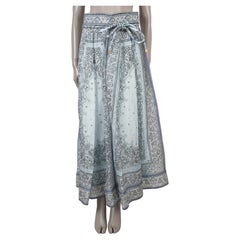 ZIMMERMANN gonna midi in lino blu 2024 MATCHMAKER BANDANA taglia 2 M