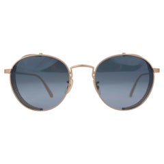 Gafas de sol BRUNELLO CUCINELLI x OLIVER PEOPLES de metal dorado y azul CESARINO, modelo OV1323