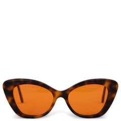 LOEWE Dark Havana shiny acetate TORTOISE CAT-EYE Sunglasses LW50067I