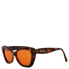 LOEWE Dark Havana shiny acetate TORTOISE CAT-EYE Sunglasses LW50067I
