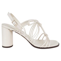 CHRISTIAN DIOR white leather 2025 DIORIVIERA D-SAND Sandals Shoes 39