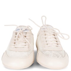 JIMMY CHOO white SUNNY LACE Sneakers Shoes 38