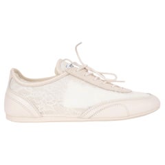 JIMMY CHOO white SUNNY LACE Sneakers Shoes 38