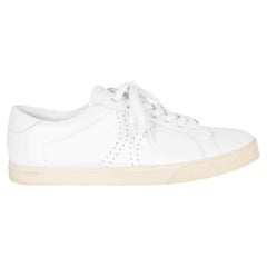 CELINE white leather TRIOMPHE Sneakers Shoes 38