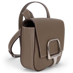 HERMES Etoupe taupe Epsom leather DELLA CAVALLERIA MINI Bag PHW