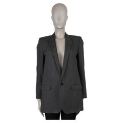 SAINT LAURENT taupe wool 2016 TWEED Blazer Jacket 40 M