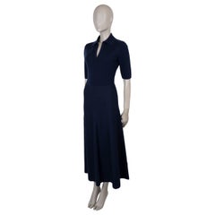 GABRIELA HEARST navy blue wool silk 2025 BRADLEY KNIT MINI Dress S