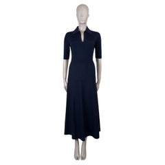 GABRIELA HEARST navy blue wool silk 2025 BRADLEY KNIT MINI Dress S