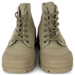 CELINE army green canvas 2021 PATAPANS 20 Paratrooper Boots Shoes 36