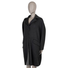 PRADA dunkelgraue Kaschmir-Jacke im Double-Face-Stil, Größe 42 M