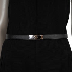 HERMES black Epsom leather KELLY 18 WAIST Belt PHW One Size