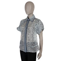 ZIMMERMANN Blaues Leinen 2024 MATCHMAKER BANDANA PAISLEY Hemd 2 M