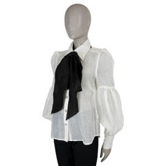 ZIMMERMANN weiße Leinenbluse „DANCER TIE-NECK“ 2022, Größe 2 M