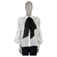 ZIMMERMANN weiße Leinenbluse „DANCER TIE-NECK“ 2022, Größe 2 M