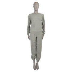 LORO PIANA green pink cashmere 2023 Honeycomb Sweater Pant Set 38 XS