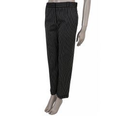 TOM FORD black barathea striped 2026 HAIDER Chino Pants 38 XS