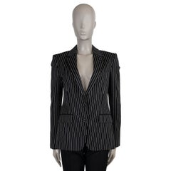 TOM FORD schwarzer, gestreifter Barathea-Blazer 2026, Größe 38 XS