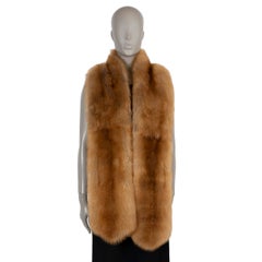 MIU MIU 2025 Shearling Fur Stole Scarf Caramel