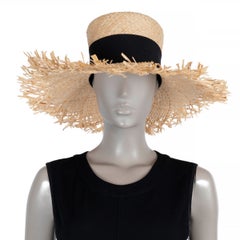 CHANEL 2019 Fringed Raffia Straw Hat M