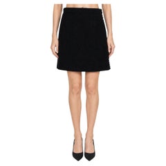 Christian Dior 2024 Flared Tweed Mini Skirt Black 38 S
