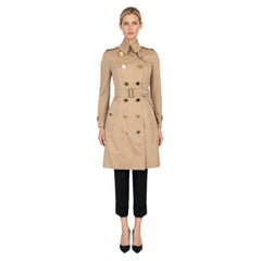 Burberry 2019 Chelsea Gabardine Trench Coat Honey 6 XS