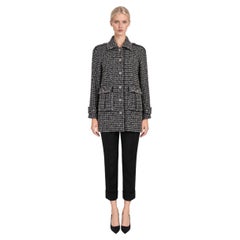 Chanel 2020 Tweed Jacket Black White 38 S
