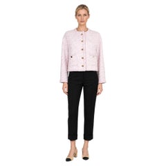 Chanel 2026 Lurex Tweed Jacket Pink Purple White Gold 34 XS