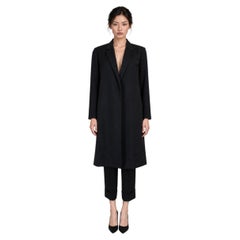 Celine Phoebe Philo Chester Wool Coat Black 38 S