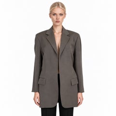 Celine 2018 Giacca in lana con cintura, verde salvia, taglia 38 S