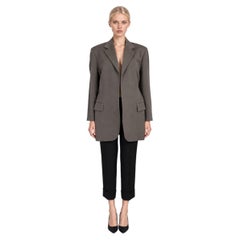 Celine 2018 Giacca in lana con cintura, verde salvia, taglia 38 S