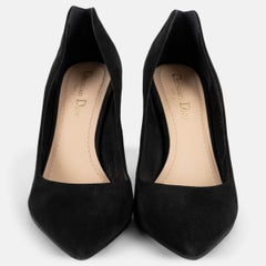 Christian Dior 2017 DiorAmour Studded Heart Suede Pumps Black Gold 38.5
